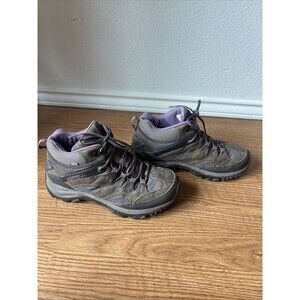 Merrell Olive and Purple Women's Lace-Up Hiking Boots Size 9